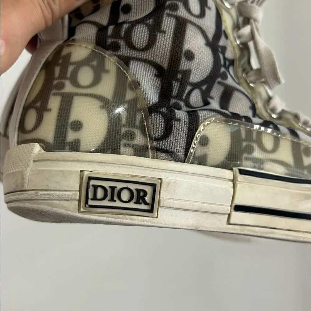 Dior Oblique Black & White B23 High Top Sneaker - Picture 9 of 14